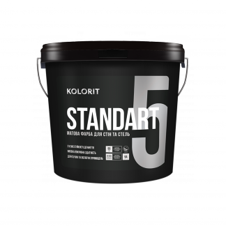 Kolorit STANDART 5 - стойкая к мытью латексная краска для внутренних работ на акрилатной основе
