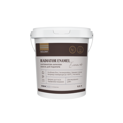 Kolorit Radiator Enamel - полуматовая акриловая эмаль для радиаторов.