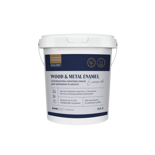 Kolorit Wood and Metal Enamel - акриловая эмаль для древесины и металла