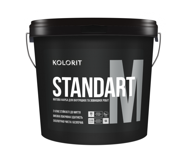 Kolorit STANDART M - латексная краска для внутренних и наружных работ на акрилатной основе